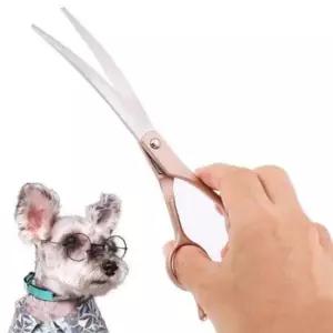 [반려] 반려동물용 커브형 스테인리스 가위 7인치 애완동물 미용 정리 도구