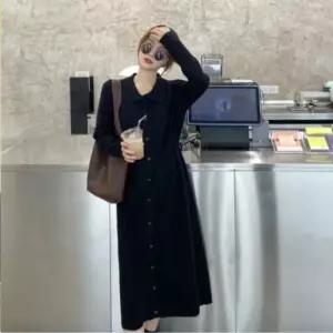 컴포트 핏 랩 니트 롱원피스 1006362