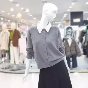 [하프클럽/에이비에프지]abfz sh06 클래식 셔츠카라 니트 가디건 SLBZA5Y35G