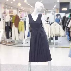 [하프클럽/에이비에프지]abfz sh06 브이 플리츠 뷔스티에 원피스 SLBHA5O32G