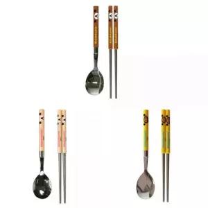 캐릭터 슬림 수저 세트 랜덤발송 휴대용 숟가락 젓가락 도시락용 식기 세트