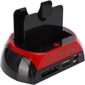 VGEBY 하드 디스크 독 외장 드라이브 도킹 스테이션 USB 2.0 허브 미국 플러그 가정 사무실 여행용