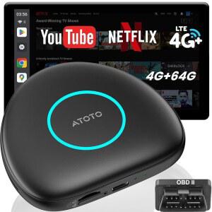 매직 AI 카플레이 박스 4G LTE GPS 전체 안드로이드 OS OBD II 비디오 앱 내비게이션 차량 진단 미러 링크 플러그 앤 플레이가