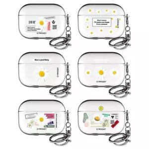 에어팟프로 전용 데이지 플라워 클리어 케이스 tvw5+8xMX