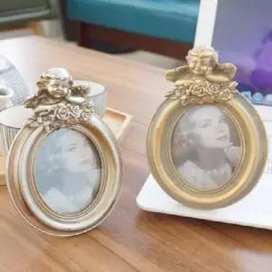 장미천사 미니 원형액자 (골드/실버) XOO7+7voV