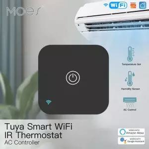MOES Tuya WiFi IR 온도 조절기 AC 컨트롤러 원격 제어 온도 및 습도 센서 스마트 라이프 음성 제어 Alexa