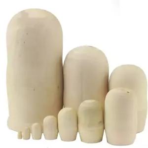 Moonmo 수공예 DIY 빈 러시아 전통 인형 10개 세트 선물 소원 빌기 공예 마트료시카