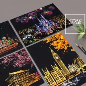 컬러링북 스크래치나이트뷰 색칠공부 스크래치북 컬러 YNh7+4SDF