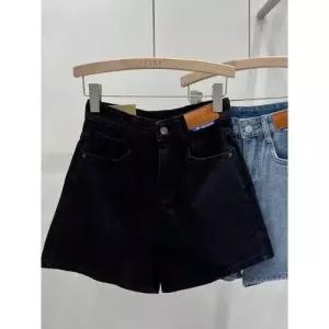 여친 청 하이웨스트 반바지 빅사이즈 청바지 슬림핏 와이드 청반바지 A라인 핫팬츠 BE1