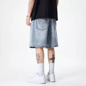 남자 팬츠 데님 캐주얼 하계 디스트로이드 부 반바지 스크래치 청반바지 아가새 요소 CH1