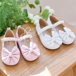 [베이비잼]발소리 밀키진주 아기 유아 아동 초등 여아 플랫 구두 신발