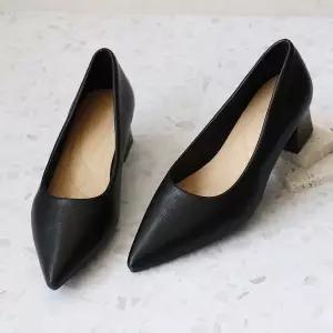 [원더슈즈](천안아산점)아리아 컴포트 쿠션 미끄럼방지 펌프스 미들힐 구두 5CM LS-6512