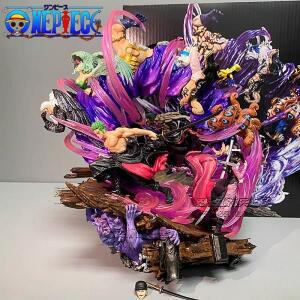 25cm 원피스 애니메이션 피규어 조로 Gk 오니가시마 지옥의 왕 액션 Pvc 동상 모델 장식 선물 장난감