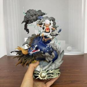 24cm 애니메이션 원피스 루피 대 카이도 피규어 기어 5 스태츄 니카 GK 모델 인형 장식품 장난감 선물