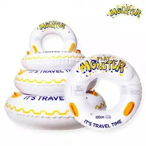 KC인증 물놀이 튜브 몬스터 원형튜브 80cm 화이트