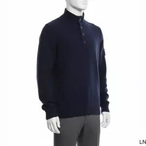 스톤아일랜드 540A3 램스울 하프 버튼 스웨터