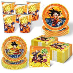 Goku 드래곤 볼 Z 애니메이션 그림 라텍스 호일 Ballon 파티 호환품 종이 접시 컵 식기 장난감 선물 벽걸이