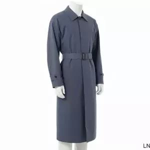 AURALEE 수티엥 코트 워시드 핀스 개버딘 라이트 네이비 샴브레이