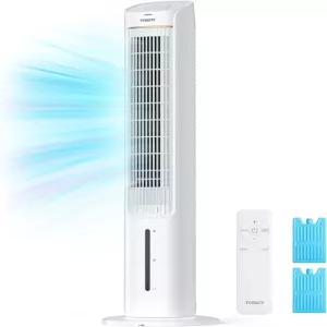 TOSOT 43인치 증발식 공기 냉각기 80° 진동 타워 팬 3단 속도 스 팩 2개 및 탈착식 탱크 4L 43dB 조용한