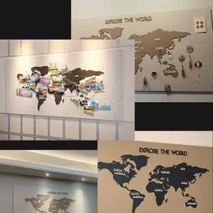 세계 지도 펠트 학원 교육용 전세계 여행 회사 디자인