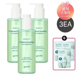 [구달][구달] 구달 어성초히알루론수딩모공클렌징오일 3개 + 구달 티트리가득순한마스크 3개(증정)