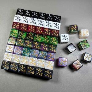 16mm 6면체 주사위 카운터 +1 1 어린이 장난감 MTG 더 카드 게임 토큰 로열티 선물 10봉지