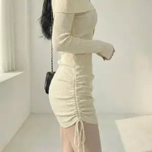 골지 오프숄더 미니 원피스 1006423