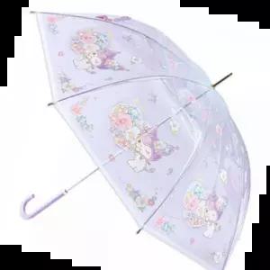 아기우산 플라워 패턴 수동 투명 비닐 우산 방수 장우산 60cm
