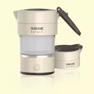 휴대용 폴딩포트 0.6L 접이식 전기 주전자 미니 포터블 여행용 캠핑 분리형 커피포트 KK-F600HF