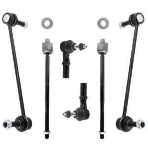 [미국배송] YMAUGP 6P 전면 내부 외부 타이 로드 엔드 및 스웨이 바 링크 스태빌라이저 포드 머스탱 2005 2006 2007 2008 2009 2010 EV804 ES80805 K80899용 서스펜션 키트