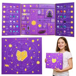 24일 레이키 크리스탈 할로윈 카운트다운 선물 상자 2025 힐링 스톤 어드벤트 캘린더 락 컬렉션 에너지 젬