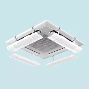 천장형 에어컨 가림막 무풍 바람막이 윈드바이저 시스템 4way 각도 길이조절 무타공 에어가이드