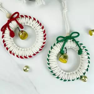 도어벨 만들기 크리스마스 리스 마크라메 DIY jwW5+8Ffh