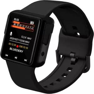 디지털 음성 녹음기 시계 재생 기능이 있는 32GB 팔찌 비밀번호가 노이즈 캔슬링 사운드 알람 전자책