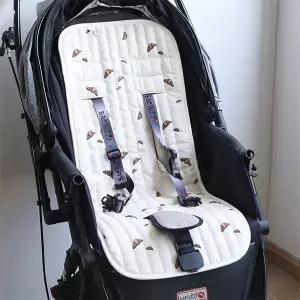 유모차 시트 매트 패드 커버  쿠션 사계절용 얇은 쿨링 코튼 유아용 식탁 의자 등받이 리클라이닝