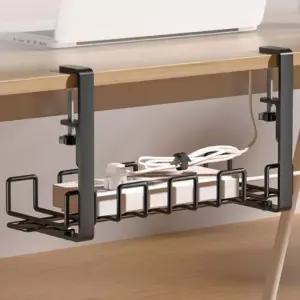 고정식 정리 선반 무타공 수납 테이블 멀티탭 트레이