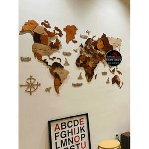 3D 입체 세계지도 월드맵 5m 벽스티커 스몰 벽장식 그림 카페 단색 장식