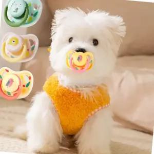 강아지 쪽쪽이 공갈젖꼭지 3컬러 반려견 분리불안 스트레스 해소