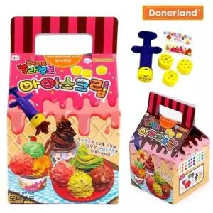 도너랜드 아이스크림 만들기 칼라점토 공작완구 점토