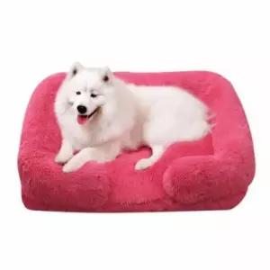 [반려] 애견 포근 사각 방석 핫핑크L 쿠션 하우스 강아지