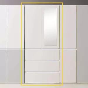 OFW 4도어 거울 서랍 옷장 800X1880 2색상 옷장가구 아이방옷장 옷장수납장