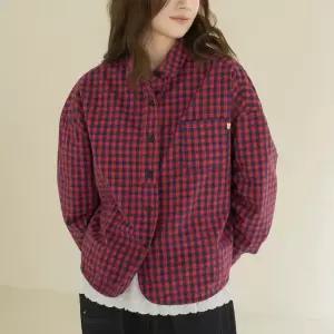 엄마옷 마담4060 [내추럴포엠]둥근카라체크셔츠 중년여성 데일리 -ZBL2602017-