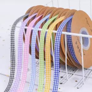 체크리본 선물 포장 부자재 끈 공예 데코 (1cm 45M) loN6+8sKc