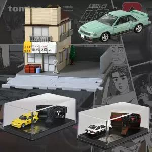 [토미카] 프리미엄 이니셜D 4종세트 두부가게 스티어링 뷰 닛산 실비아 디오라마 모형 장식