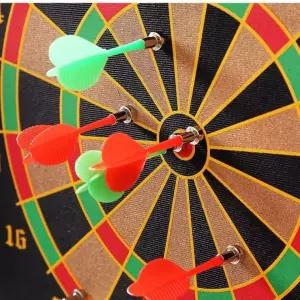 [유일]접이식 게임 다트 세트 원통 양면 자석 케이스