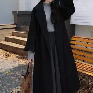 페미닌 무드 스트링 롱코트 SNY0060 플리스 코트 주니어 여성 마이 원피스형 숏 트렌치코트 루즈핏 자켓 여