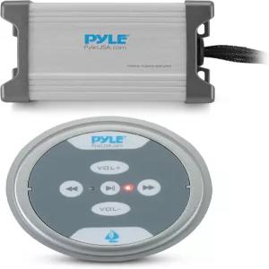 방수 블루투스 해상 증폭기 수신기 - 600와트 전원 유선 RCA AUX 및 MP3 오디오 입력 케이블을 갖춘