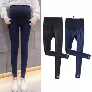 밑단 줄무늬 스키니 임부용바지 (M-XL)204613 bEQ9+6RXn