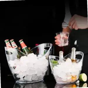 투명 아이스버킷 얼음통 파티용 샴페인 와인 쿨러 홈바 술냉각 음료보관 캠핑용품