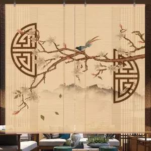 대나무커튼 파티션 문발 커튼 한옥 인테리어 대나무 블라인드 가리개 칸막이